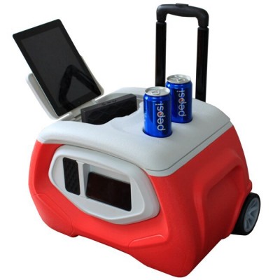 camping trolly cool box with speaker